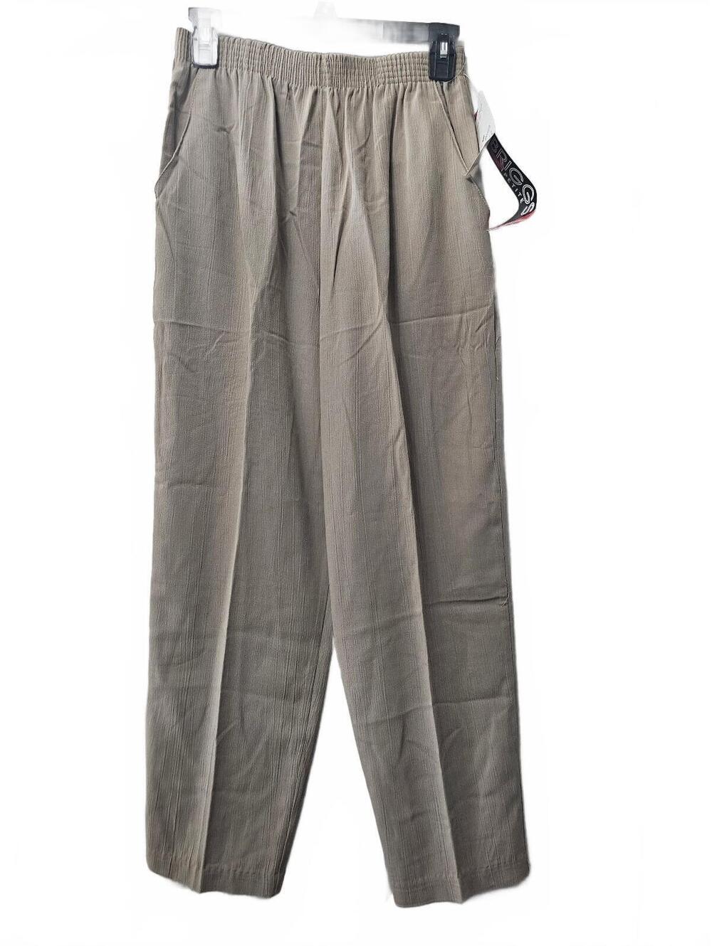 Briggs Petite Women's Tan Elastic Waist Pants Size 10P